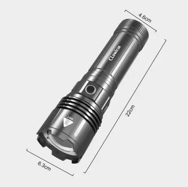 Jumbo XHP120 White Laser 100000 Lumens Alloy Flashlight With 3pcs 15000mah 18650 Rechargeable Batteries Endurance 12-24 Hours Long Range 5km Waterproof