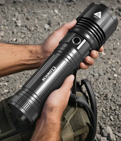 Jumbo XHP120 White Laser 100000 Lumens Alloy Flashlight With 3pcs 15000mah 18650 Rechargeable Batteries Endurance 12-24 Hours Long Range 5km Waterproof