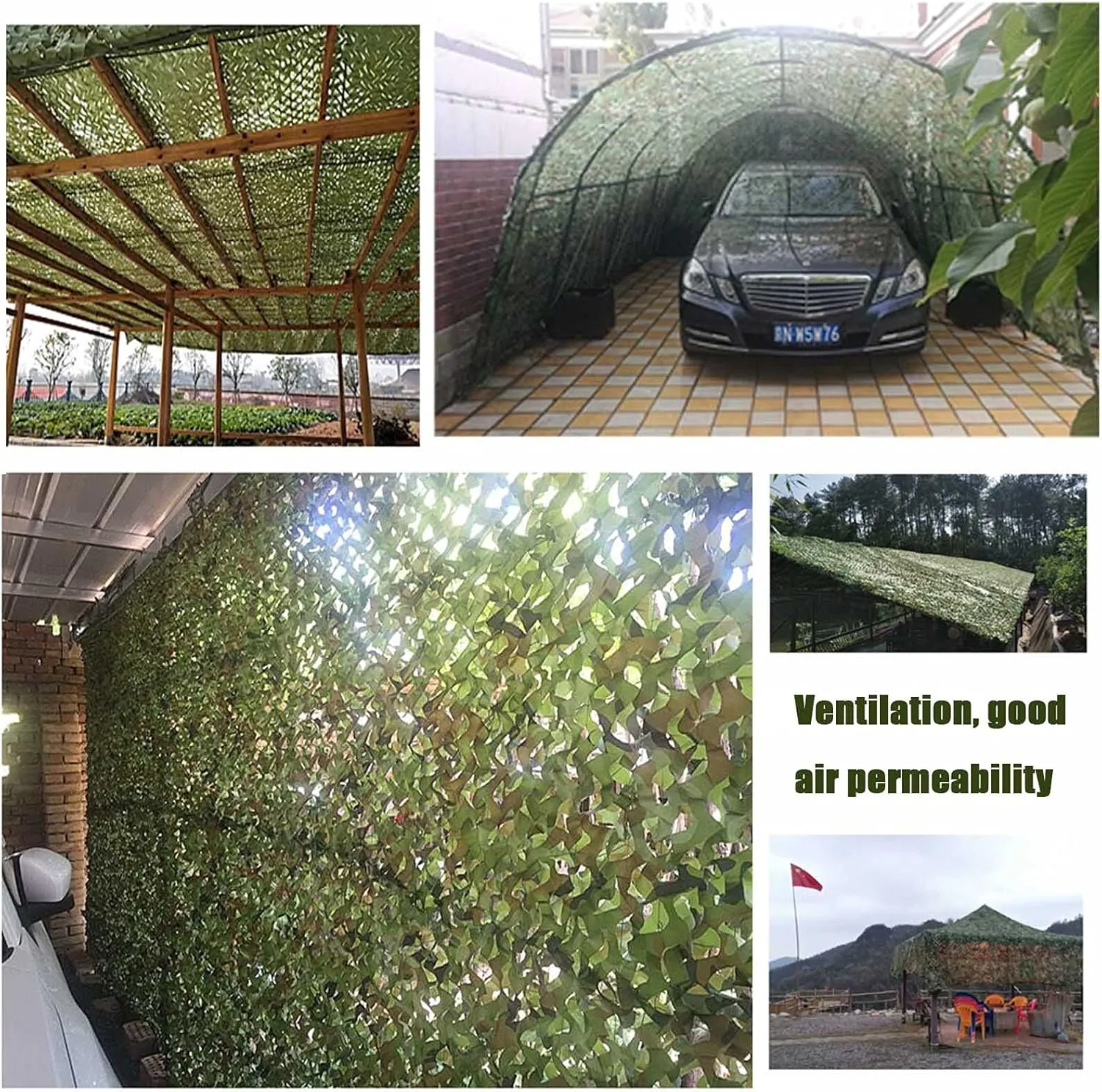 Jungle Camo Net,Woodland Camouflage Netting,Gardens Sunblock Shade Net,Quick Dry/Anti-Aging Mesh Tarp,for Hunting Sunshade,Party Decoration,Car Cover,3x9m(10 * 29.5ft)