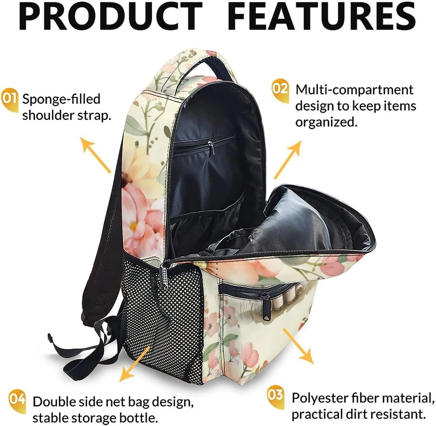Kids Backpack, Cute Sheep Book Bag, Girls Schoolbag for Gift, 17 Inch Large Capacity Bookbag for Preschool Elementary Kindergarten School Travel
