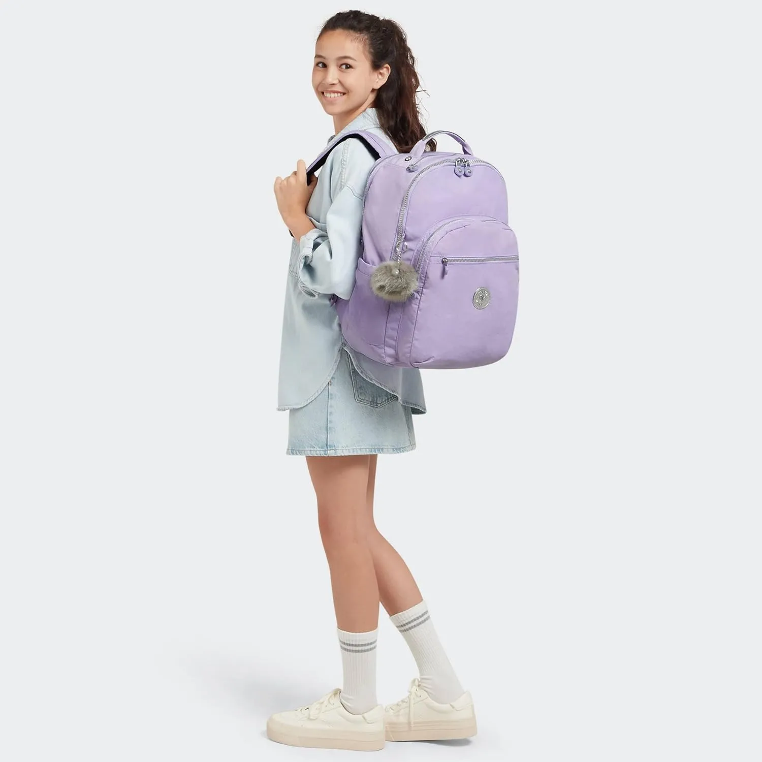 Kipling Seoul Extra Large 17" Laptop Backpack Bridal Lavender