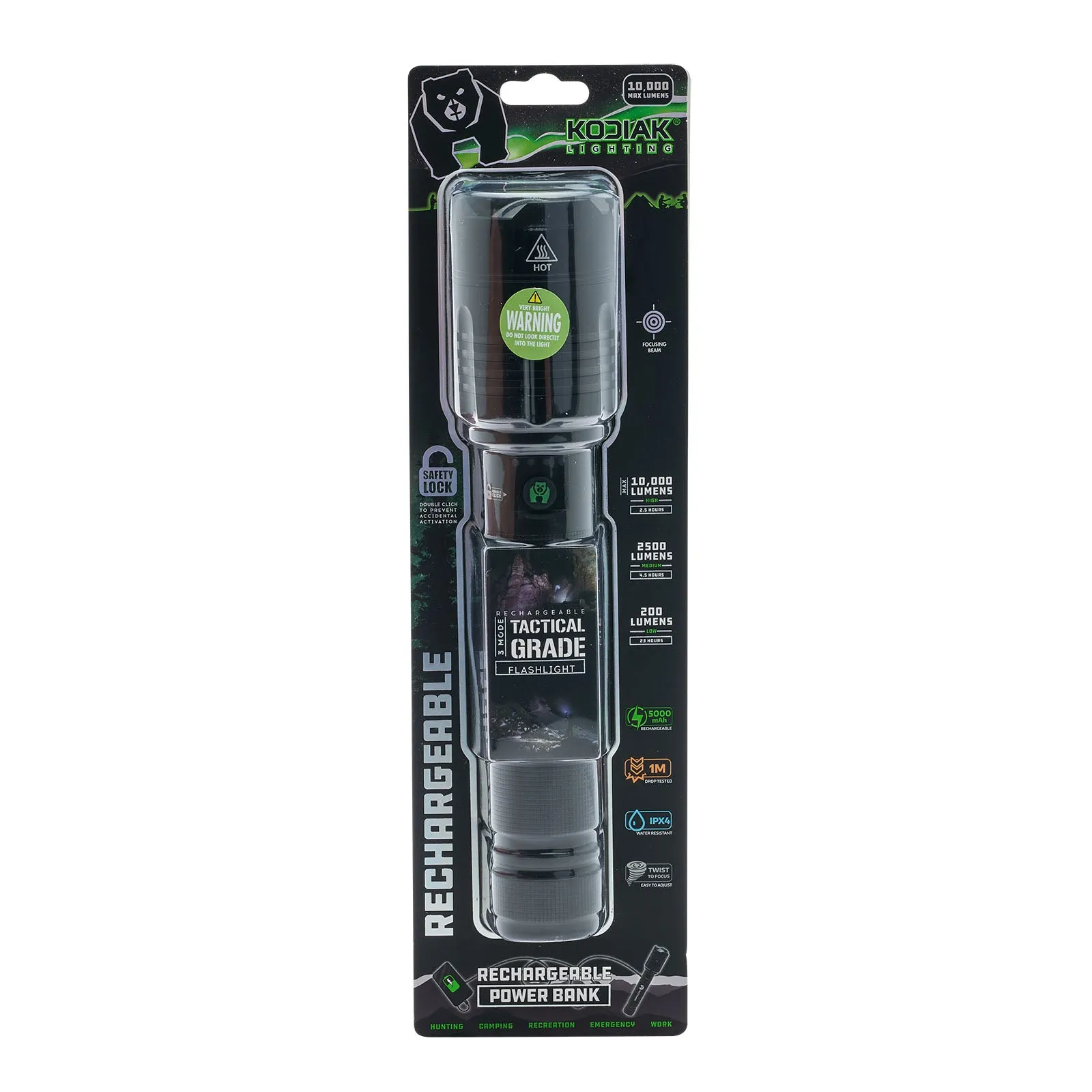Kodiak® Kiran® 10,000 Lumen Tactical Flashlight