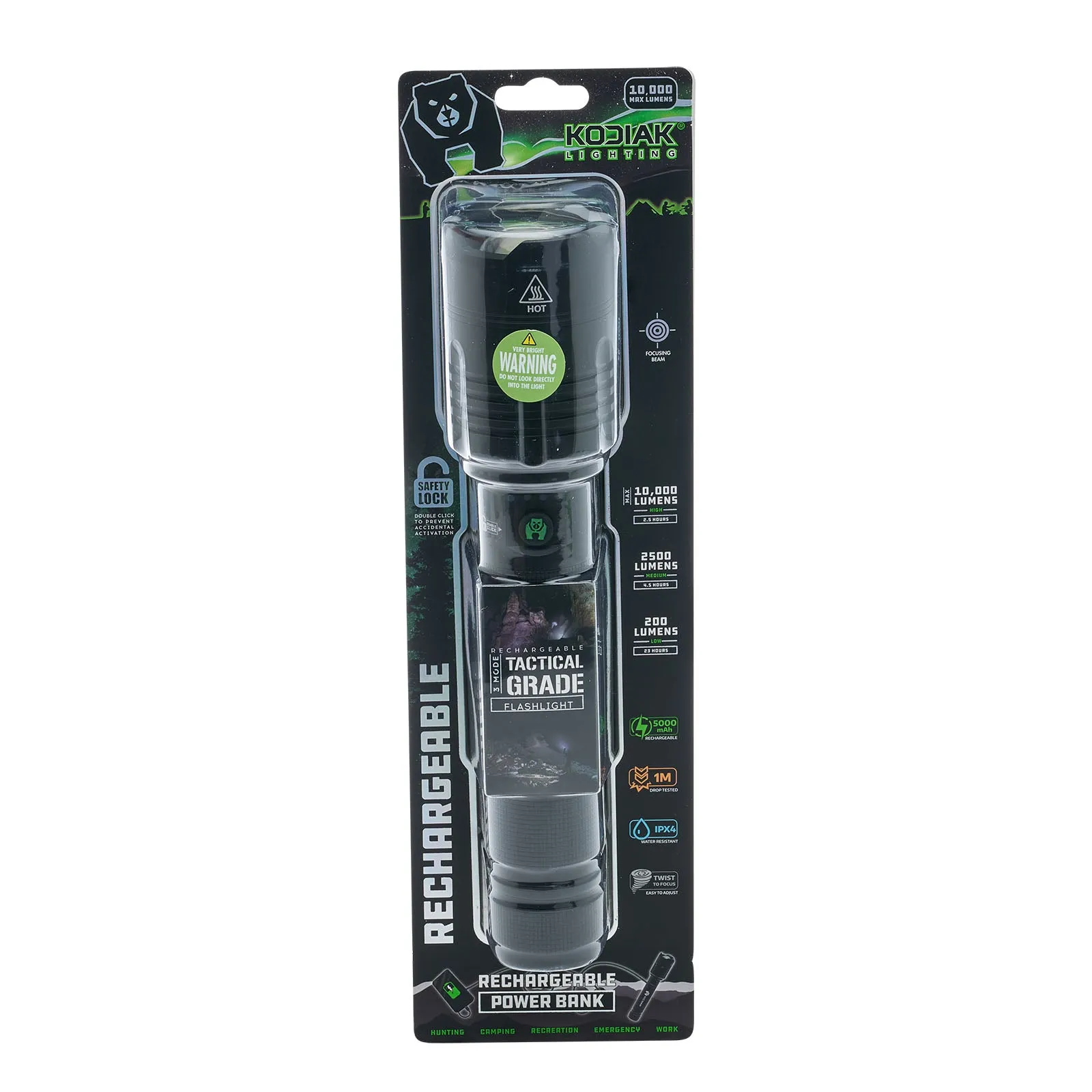 Kodiak® Kiran® 10,000 Lumen Tactical Flashlight