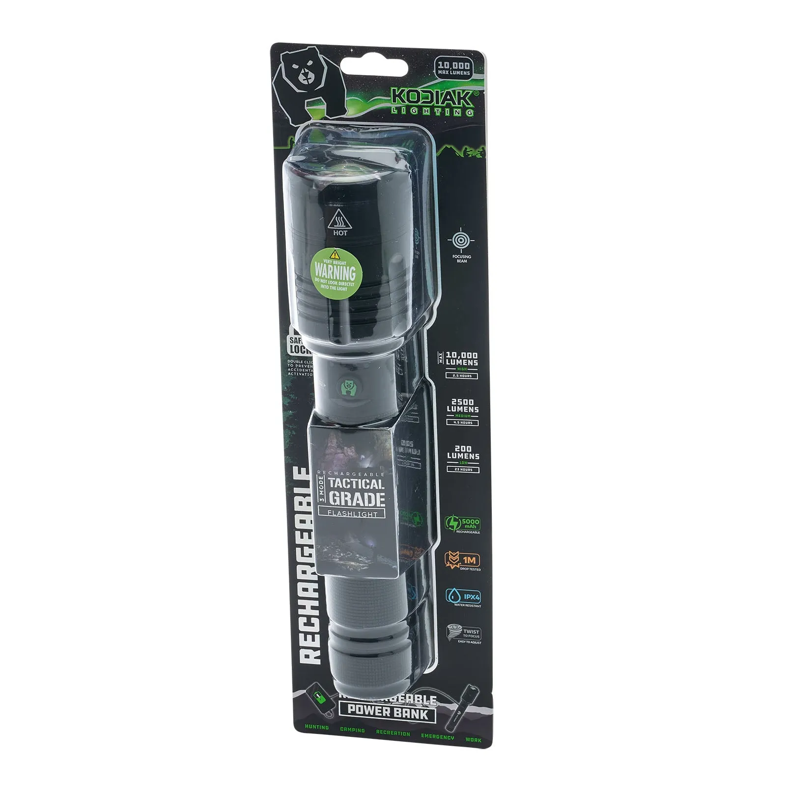 Kodiak® Kiran® 10,000 Lumen Tactical Flashlight
