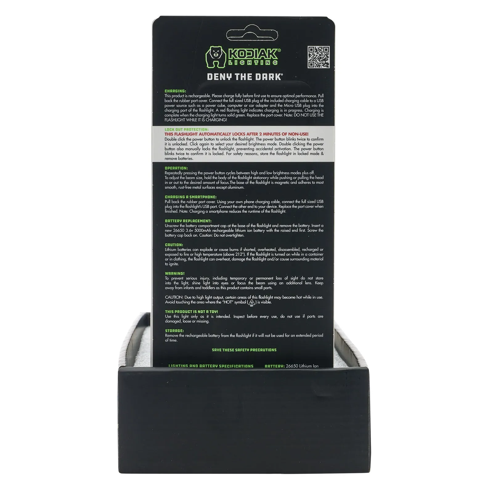 Kodiak® Nearly 1 Mile Beam Tactical Flashlight