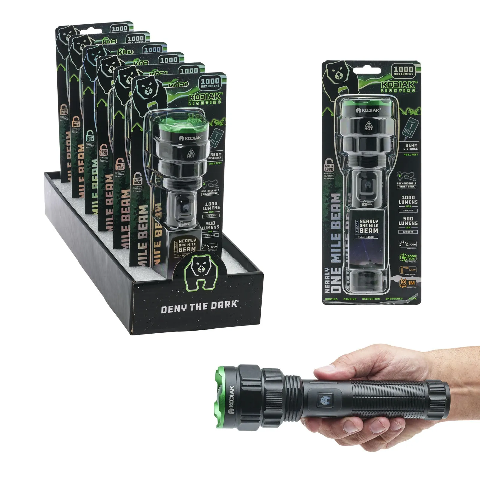 Kodiak® Nearly 1 Mile Beam Tactical Flashlight