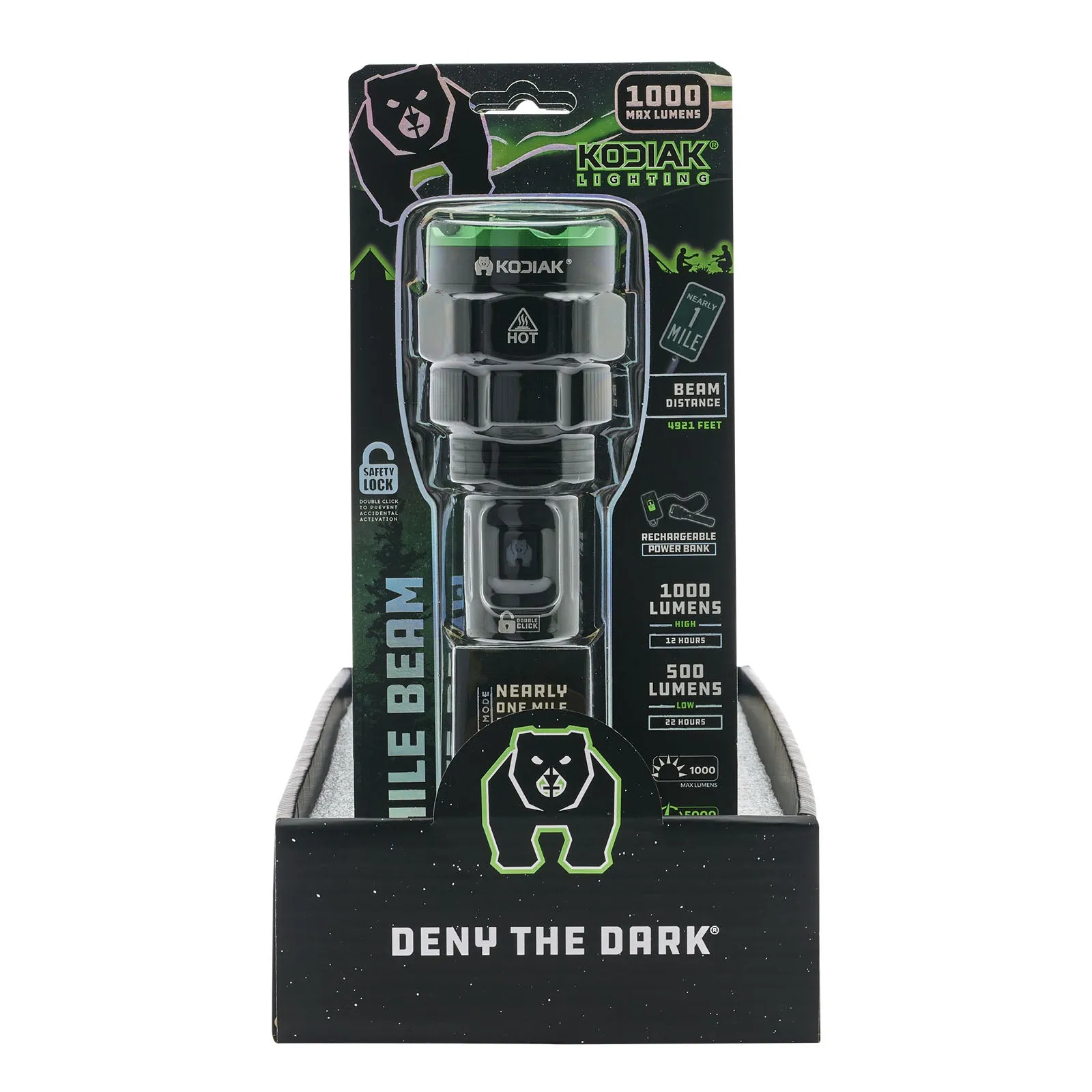Kodiak® Nearly 1 Mile Beam Tactical Flashlight