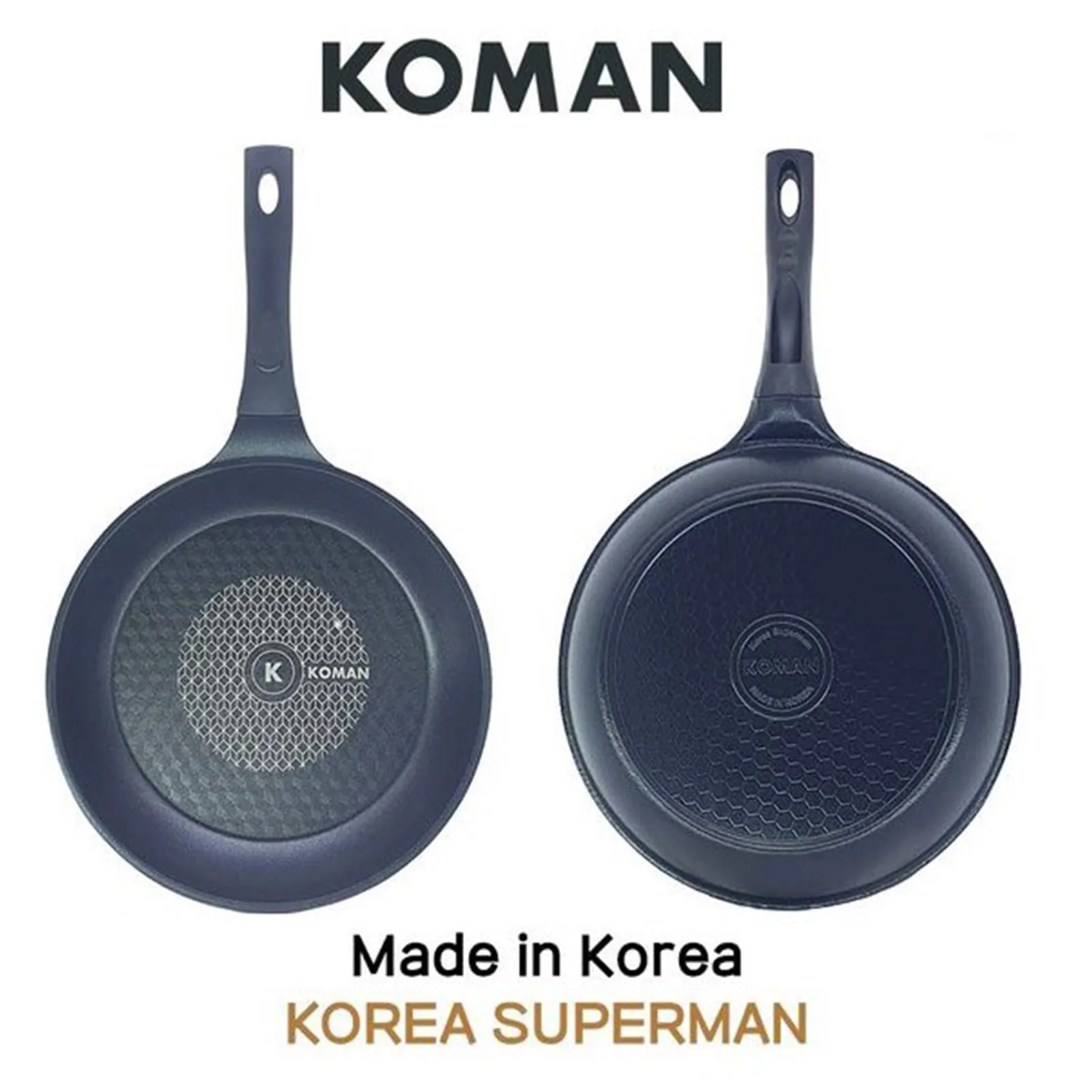 KOMAN 26cm Titanium Coating Frying Pan Non-Stick   Glass Lid