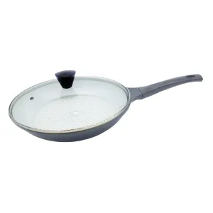 KOMAN Non-Stick Titanium Coating Frying Pan 28cm   Glass Lid