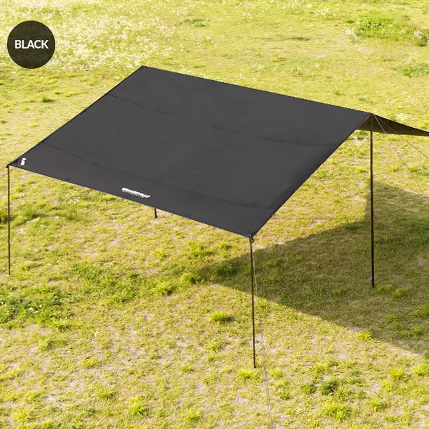 KZM グランジビル タープテント ブラック テント レジャーテント 日よけ 日除け UVカット 紫外線カット カズミ アウトドア KZM OUTDOOR GRANGEVILLE