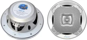 Lanzar 6.5” Dual Waterproof Marine Speakers - 400W 4Ohm Outdoor Car/Boat Radio Stereo Speakers Weather Proof Marine Stereo Speakers System Pair - Mounting Kit Speaker Wire, Grill- Lanzar AQ6CXW,White