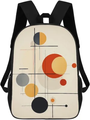 Laptop Backpack for Men 17 Inch Warm Colors Work Casual Backpack Lightweight Travel Shoulder Bag