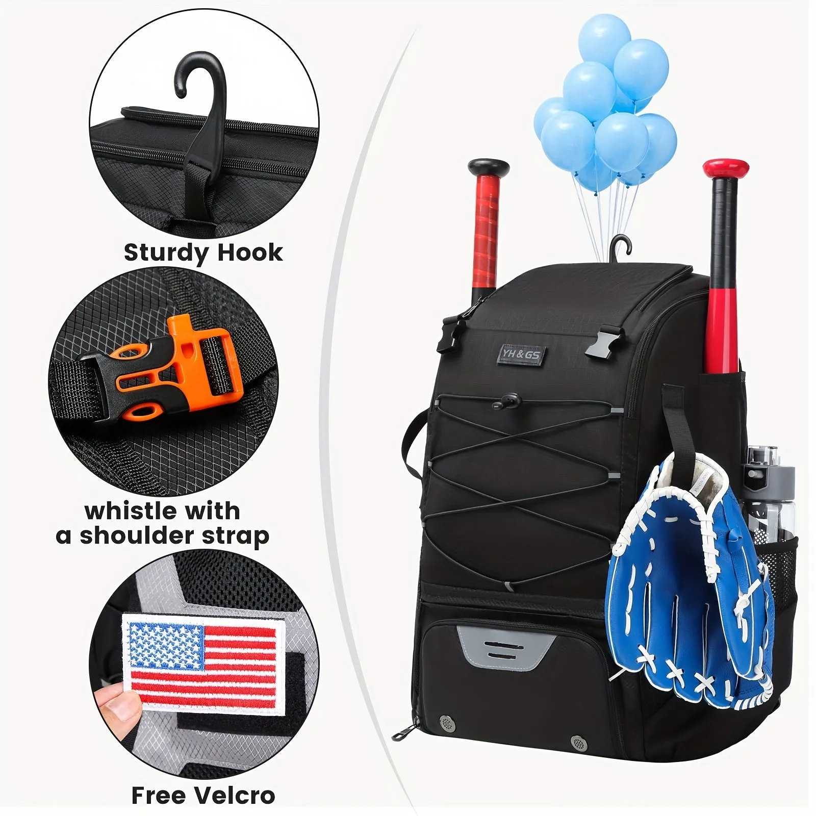 Large Capacity Baseball/Softball Backpack