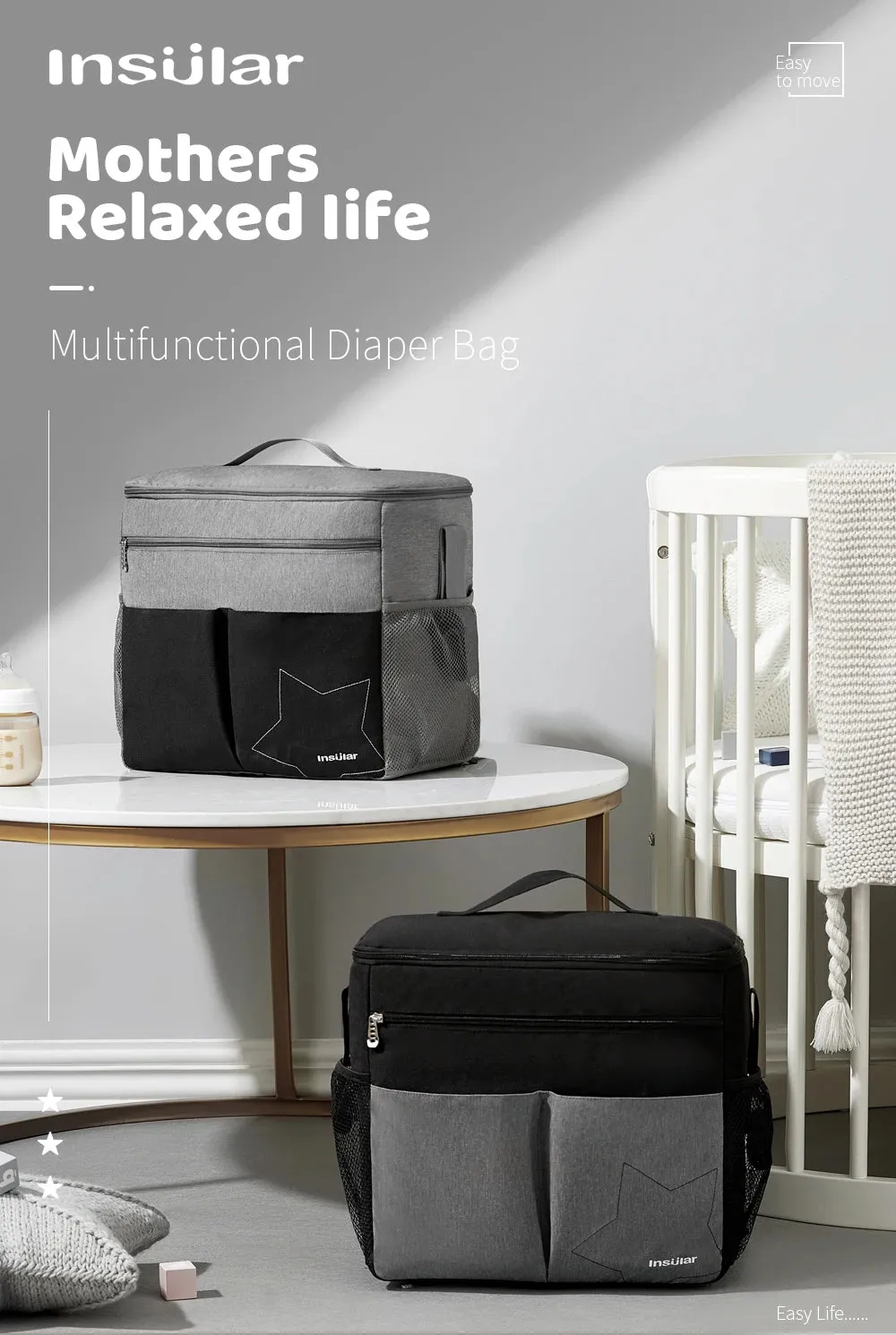 Large Capacity Diaper Backpack