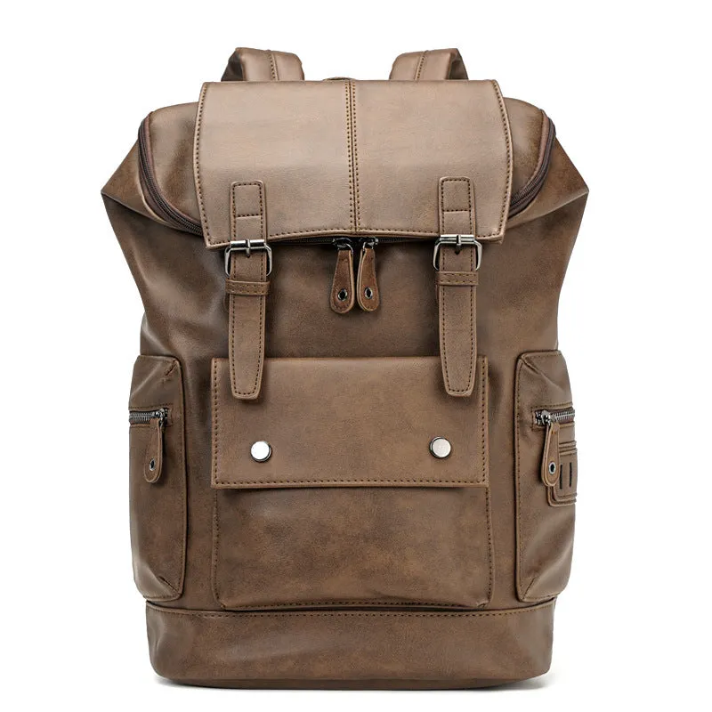 Large Capacity Men's Backpack Casual Retro Waterproof Bagkpack