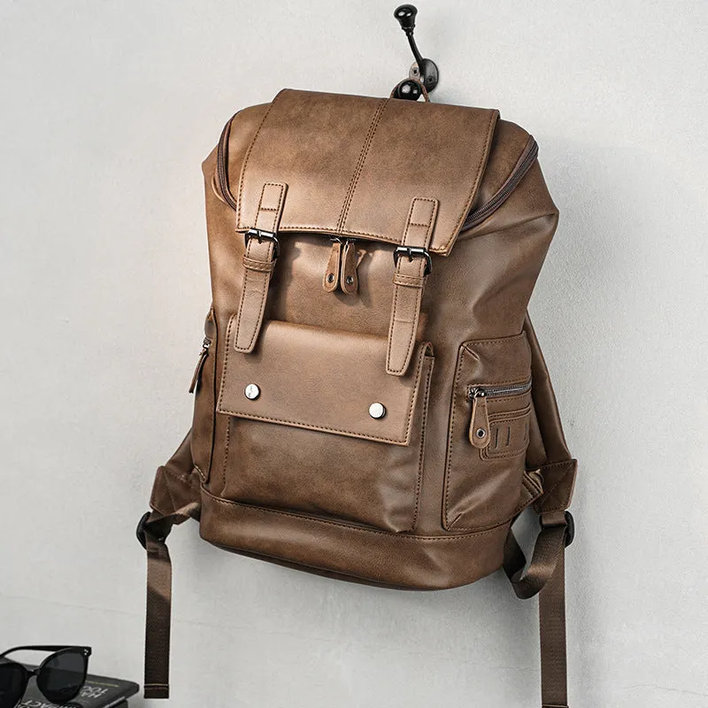 Large Capacity Men's Backpack Casual Retro Waterproof Bagkpack