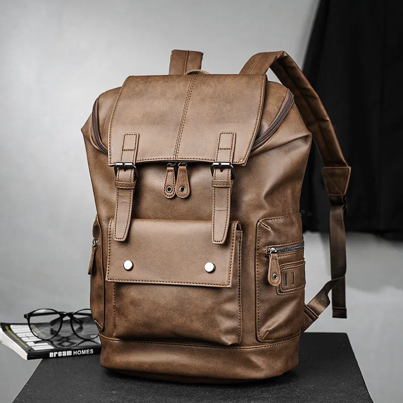 Large Capacity Men's Backpack Casual Retro Waterproof Bagkpack