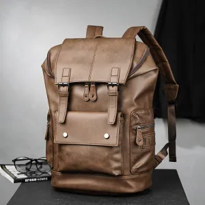 Large Capacity Men's Backpack Casual Retro Waterproof Bagkpack