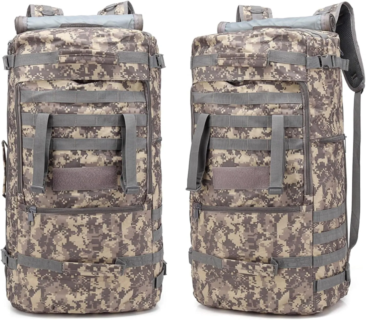 Large Capacity Tactical Backpack Travel Rucksack Bag, Great Outdoor Duffle Bag for Men and Women, 60L(ACU)