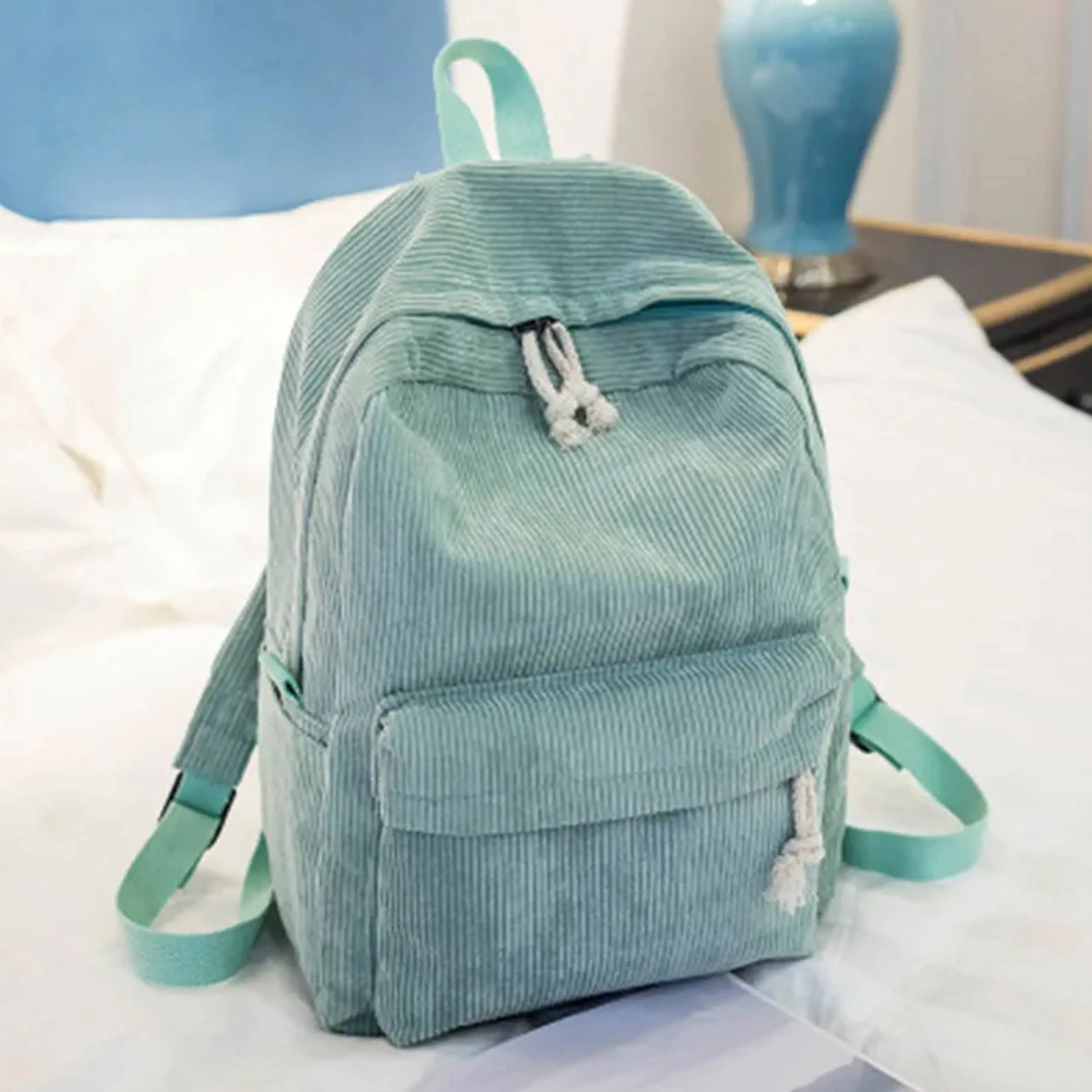 Large Capacity Velvet Corduroy Backpack