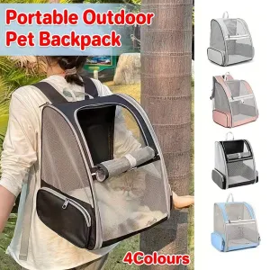 Large Foldable Breathable Portable Cat Dog Bag Pet Backpack