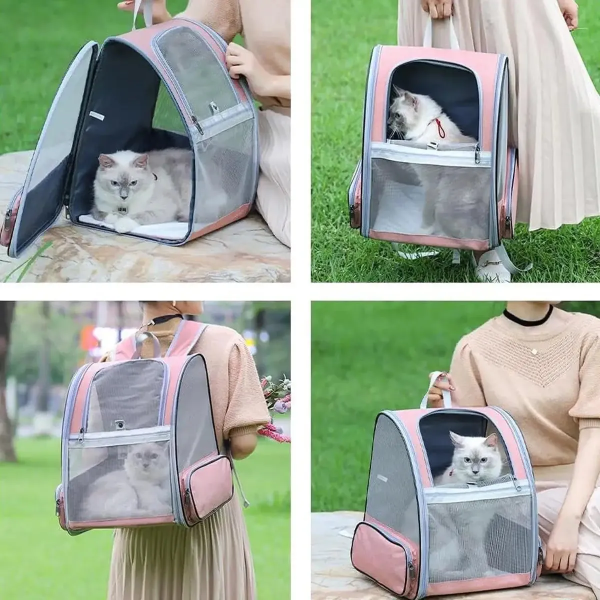 Large Foldable Breathable Portable Cat Dog Bag Pet Backpack