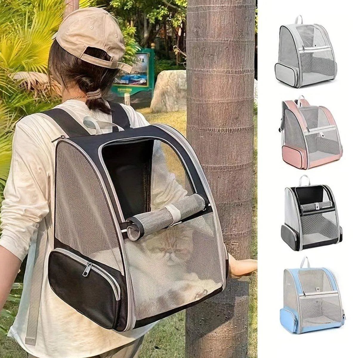 Large Foldable Breathable Portable Cat Dog Bag Pet Backpack