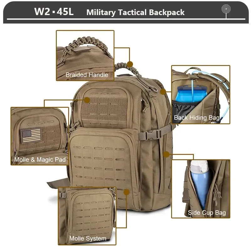 Large Waterproof Tactical Backpack for Outdoor Adventures