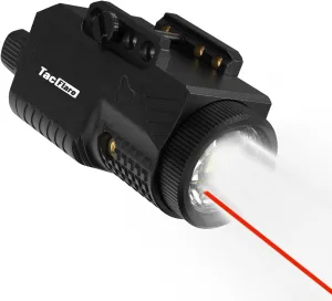 Laser Light Combo - 1200 Lumens Red Laser Sight Flashlight Beam for Pistol Picatinny 1913 Rail, Tactical Gun Laser Weapon Flashlight, USB C Rechargeable