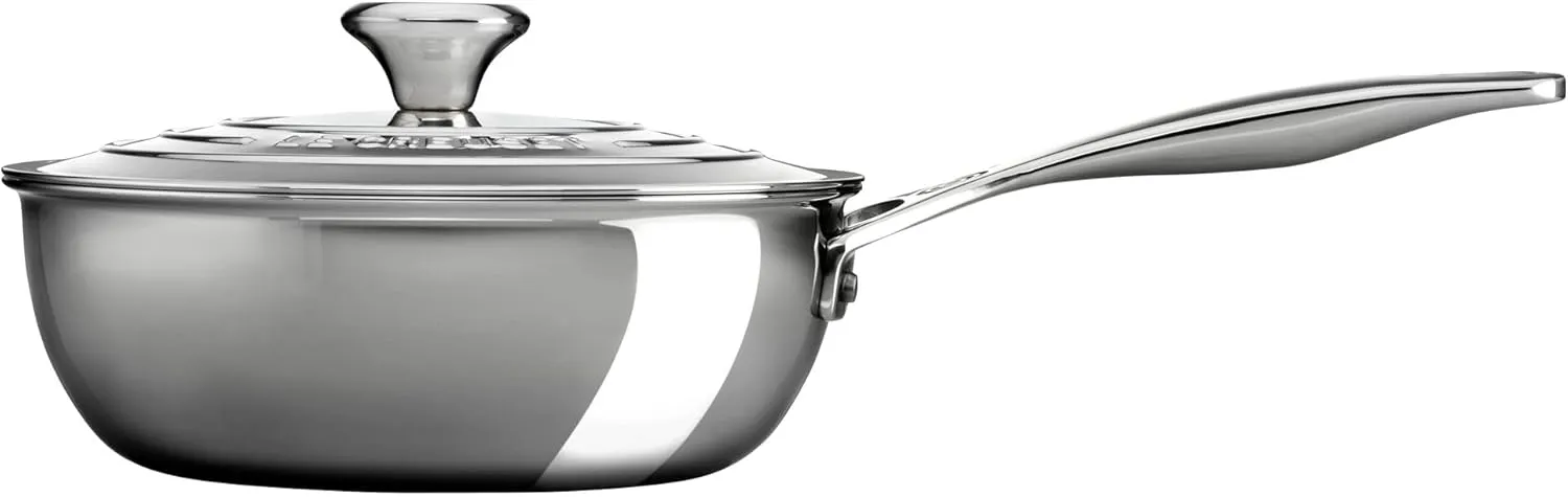 Le Creuset Tri-Ply Stainless Steel 2 Quart Saucier Pan