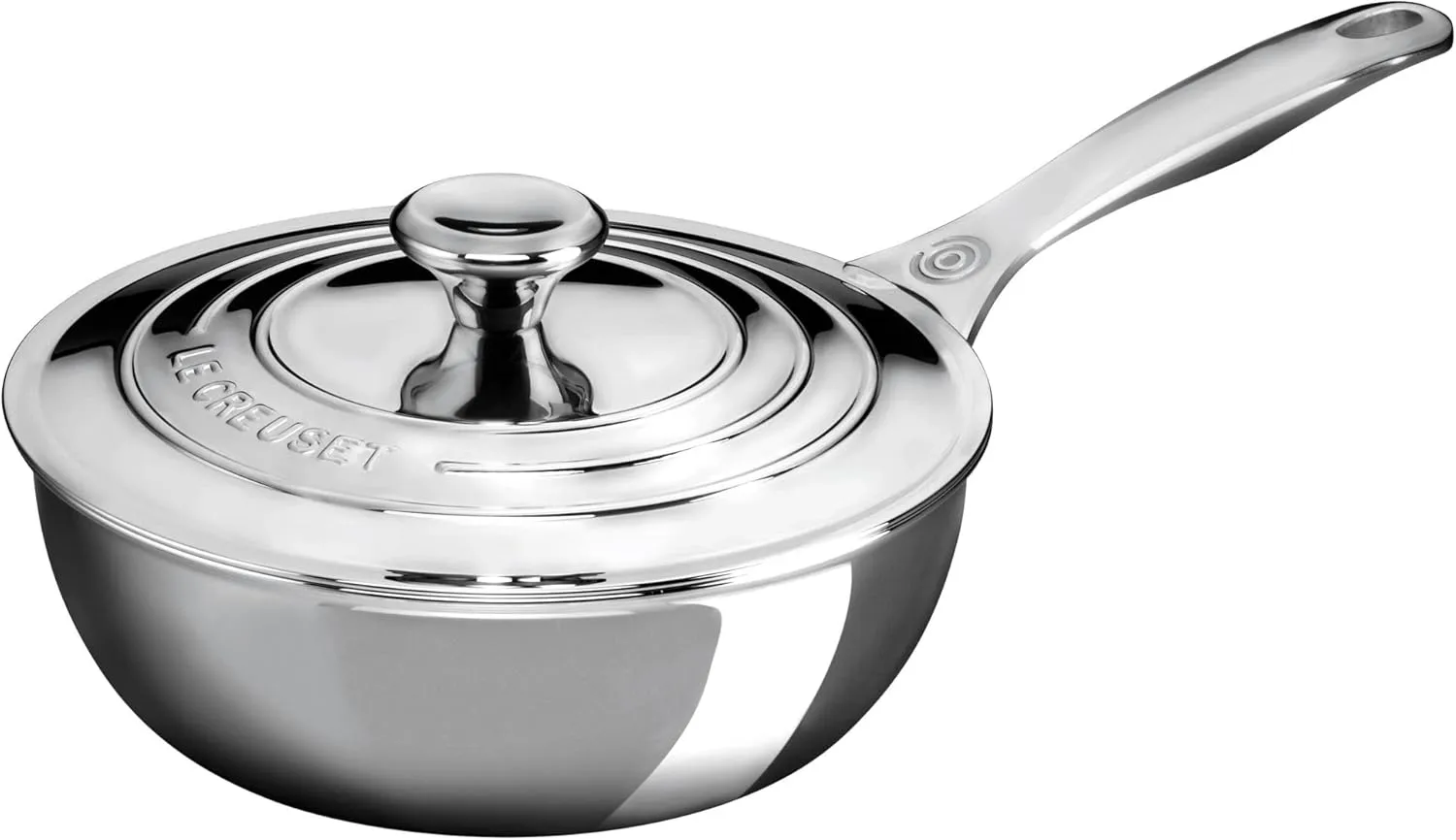 Le Creuset Tri-Ply Stainless Steel 2 Quart Saucier Pan