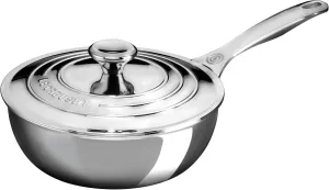 Le Creuset Tri-Ply Stainless Steel 2 Quart Saucier Pan