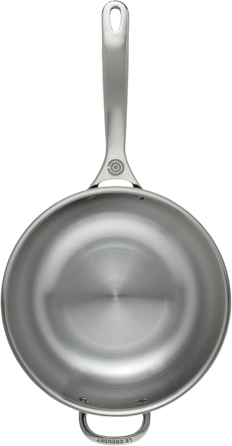 Le Creuset Tri-Ply Stainless Steel 3.5 Quart Saucier Pan