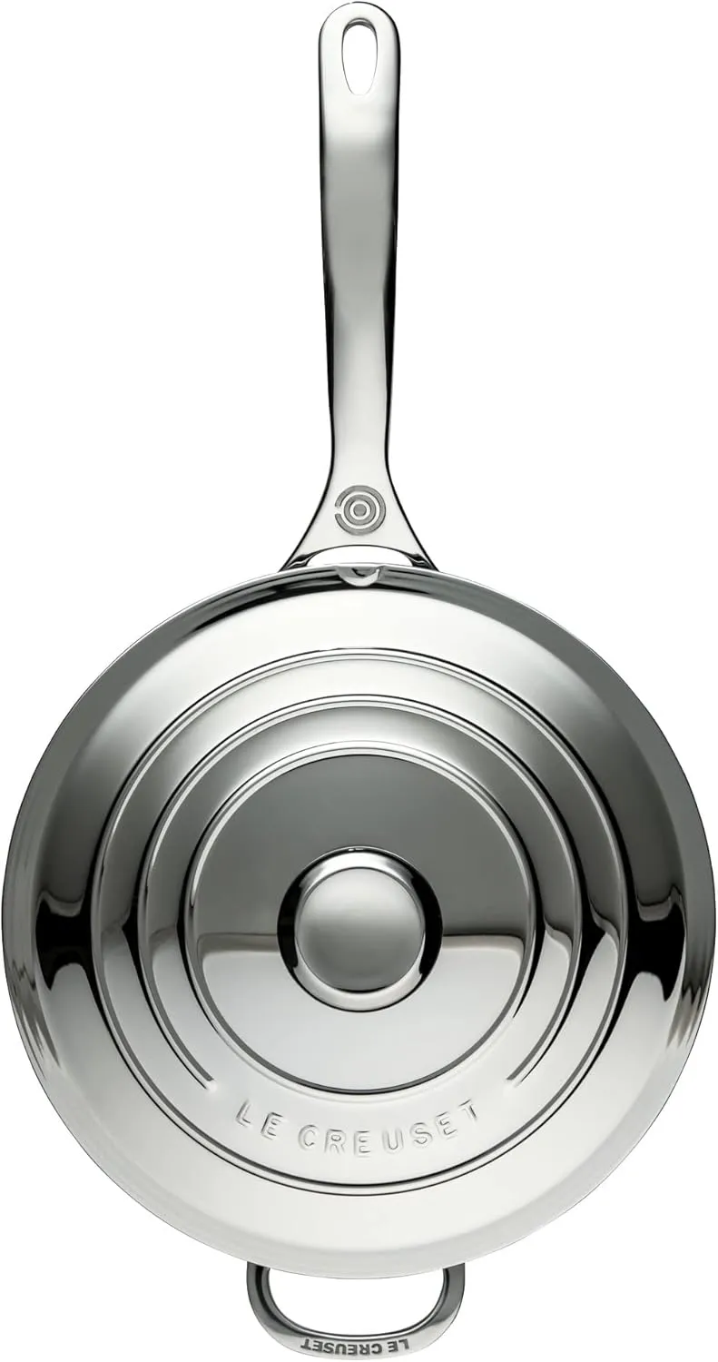 Le Creuset Tri-Ply Stainless Steel 3.5 Quart Saucier Pan