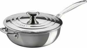 Le Creuset Tri-Ply Stainless Steel 3.5 Quart Saucier Pan