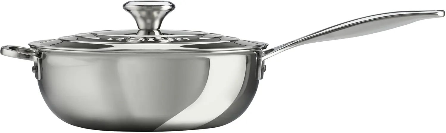Le Creuset Tri-Ply Stainless Steel 3.5 Quart Saucier Pan
