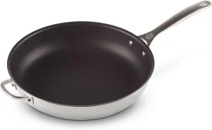 Le Creuset Tri-Ply Stainless Steel Nonstick 12.5" Deep Fry Pan with Helper Handle