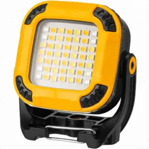LED Camping Flashlight Portable Rechargeable Type-C Lamp with Magnetic Base and Adjustable Stand for Outdoor Indoor(Orange)