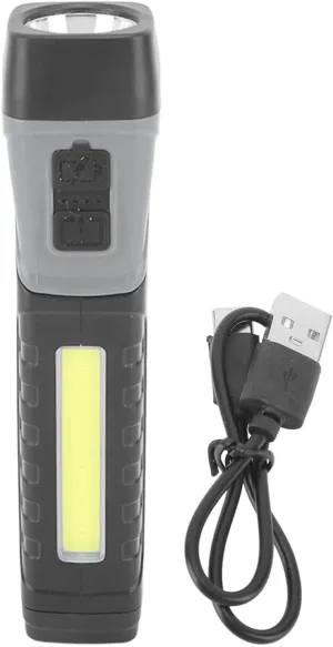 LED COB Flashlight Super Bright Magnetic Water Prevent 5 Modes Rotatable Flashlight with Clip for Camping