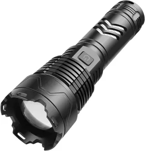 LED Flashlight Pack, Zoomable Tactical Flashlights with High Lumens and 5 Modes for Emergency and Outdoor Use -Camping Accessories(Thick)