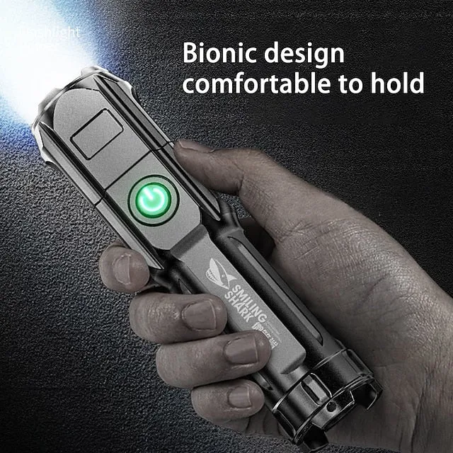 LED Flashlight USB Super Bright Zoomable USB Rechargeable T6 Tactical Torch for Camping Hiking Fishing Outdoor Hunting 3.7V