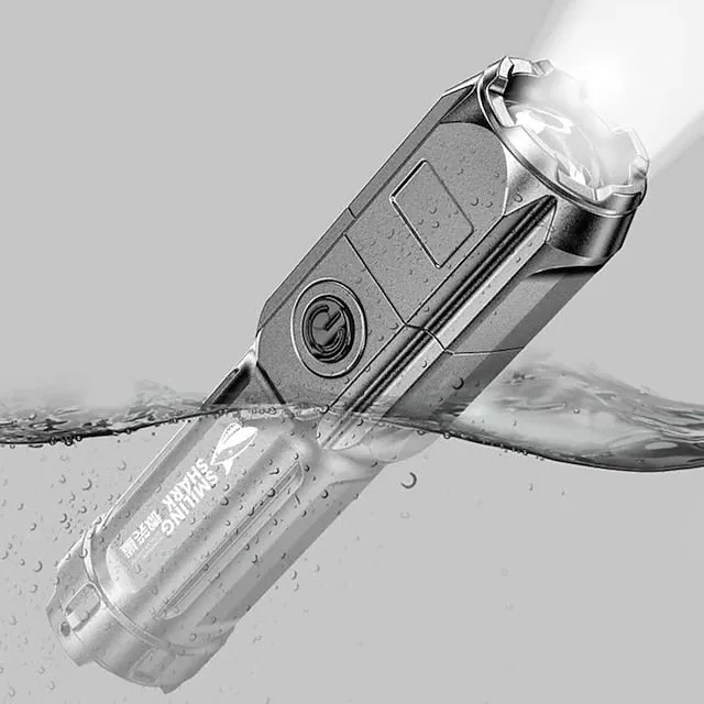 LED Flashlight USB Super Bright Zoomable USB Rechargeable T6 Tactical Torch for Camping Hiking Fishing Outdoor Hunting 3.7V