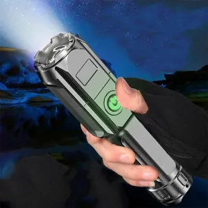 LED Flashlight USB Super Bright Zoomable USB Rechargeable T6 Tactical Torch for Camping Hiking Fishing Outdoor Hunting 3.7V