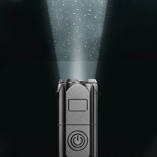 LED Flashlight USB Super Bright Zoomable USB Rechargeable T6 Tactical Torch for Camping Hiking Fishing Outdoor Hunting 3.7V