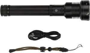 LED Flashlight with COB USB Charging Zoomable Telescopic, Red White Portable Light, Waterproof, 7 Lighting Modes, Up to 50000hrs Lifespan,for Camping, Emergency Flashlight