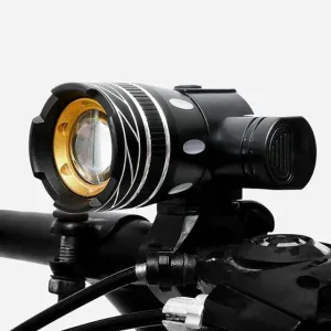 LED Light Bike Bicycle Light USB Rechargeable Headlight Flashlight Waterproof Zoomable Cycling Lamp for Bike