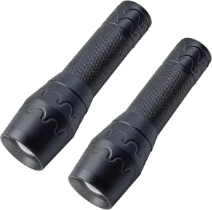 LED Magnetic Flashlights Single Mode Bright Handheld Flashlight with Adjustable Focus, Emergency Light for Camping, Power Outages, Indoor use, 2 Pack