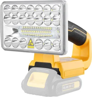 LED Work Light for Dewalt 20V Battery, 18W 2000LM Flashlight Spotlight Portable Outdoor Light with 5V 2.1A USB Port for Repairing, Garage, Camping, Jobsite