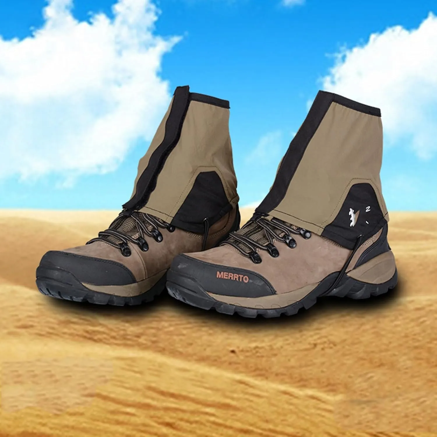 Leg Gaiters,Adjustable Lightweight Shoes Gaiters,Breathable Snake Gaiters Boots,Nylon Fabric Perfect for Snow Trail Running Hiking Walking Mountain Climbing