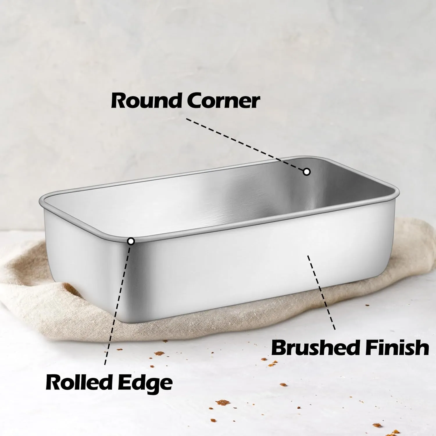 Leonyo 4 Pack Loaf Pans for Baking Bread, 9IN x 5IN Stainless Steel Loaf Bread Pans for Homemade Meatloaf, Banana, Brownies, Lasagnas, Dishwasher Oven Safe